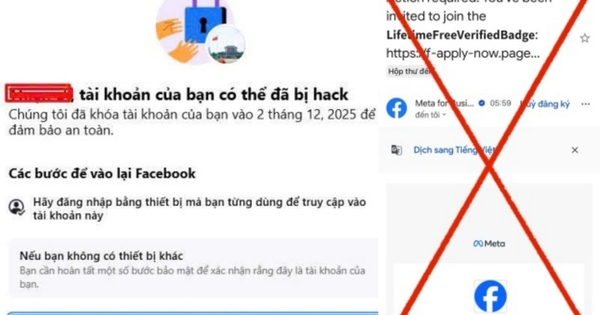 Cảnh báo thủ đoạn lừa đảo giả mạo thông báo của Meta, chiếm quyền kiểm soát tài khoản Facebook