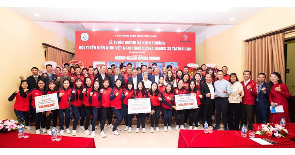 Điền kinh Việt Nam nhận thưởng hơn 1 tỉ đồng sau thành tích ấn tượng tại SEA Games 33