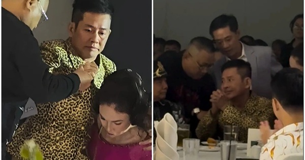 Đám cưới con trai: Tấn Beo được đồng nghiệp bế lên sân khấu, xúc động bật khóc