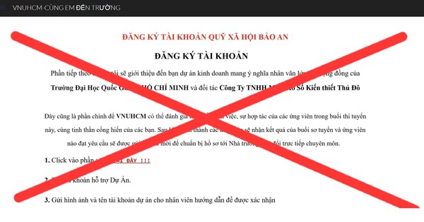 ĐHQG TPHCM thông báo khẩn cảnh báo tình trạng mạo danh