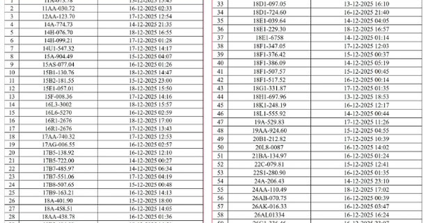 545 chủ xe có biển số sau nhanh chóng nộp phạt nguội theo Nghị định 168: Camera AI đã phát hiện vi phạm ATTGT ở Hà Nội