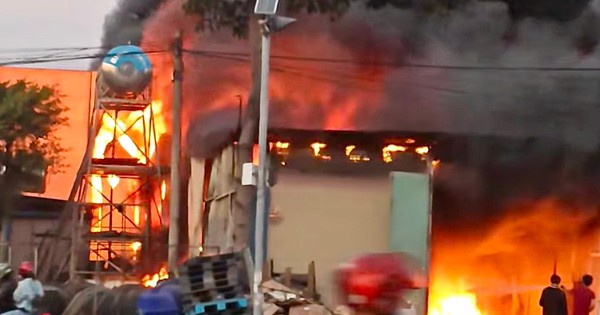 Cháy lớn tại kho phế liệu ở TP.HCM