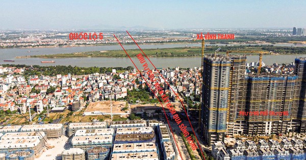 Toàn cảnh khu vực sắp xây hầm đường bộ 2 tầng qua sông Hồng gần 22.000 tỷ đồng