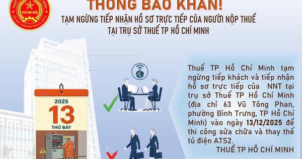 Thuế TP.HCM thông báo khẩn