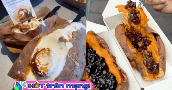 Cầm củ khoai nướng nóng hổi "mix" kem lạnh và trân châu: Trải nghiệm ẩm thực khiến hội chị em "xỉu up xỉu down"