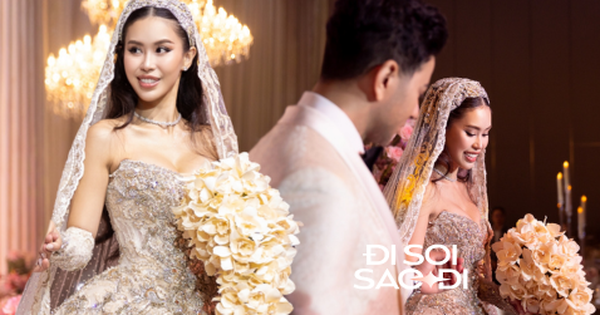 Ái nữ nhà tỷ phú Johnathan Hạnh Nguyễn hoá công chúa trong lễ cưới, visual bùng nổ bên cạnh chồng gốc Dubai