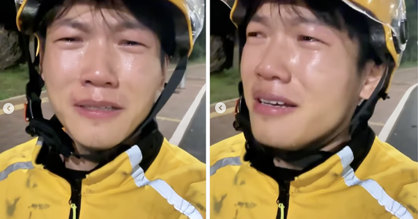 Đang giao đồ ăn, shipper bật khóc giữa đường, nức nở kể lại lý do khiến MXH lặng người