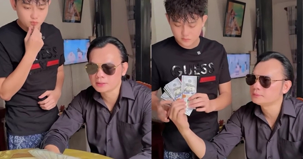 Nam NSƯT từ Mỹ về, cầm một sấp tiền USD cho cháu dâu