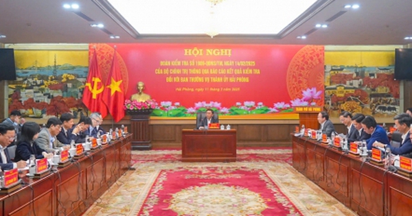 Thông qua kết quả kiểm tra của Bộ Chính trị đối với Ban Thường vụ Thành ủy Hải Phòng