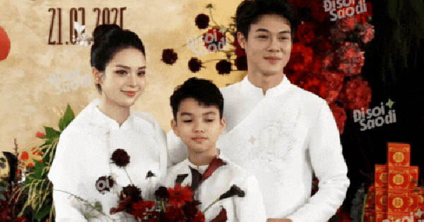 Con trai riêng của Quỳnh Lương lộ diện trong đám hỏi, thái độ với bố dượng gây chú ý