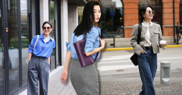 Nhìn những set đồ này, chị em công sở mới hiểu vì sao màu xanh và xám được ưa chuộng đến thế!