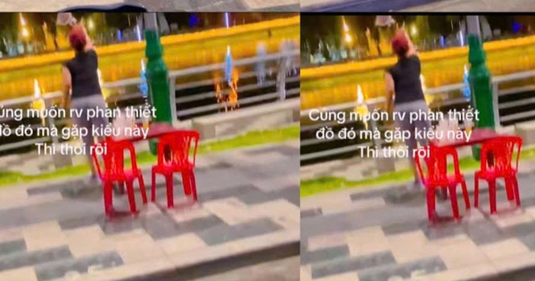 Sốc với hình ảnh nữ chủ quán gom, ném ly nhựa xuống sông Cà Ty trước mặt khách