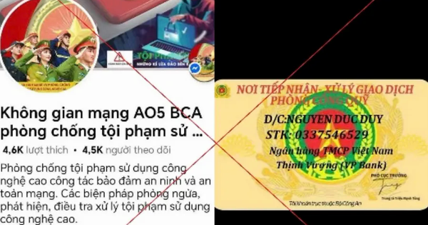 Cảnh báo trang facebook giả mạo Cục an ninh mạng hỗ trợ điều tra lừa đảo