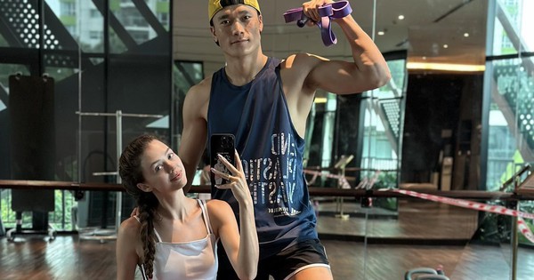 Choáng nhẹ trước visual cực phẩm phòng gym của Bùi Tiến Dũng và vợ mẫu tây