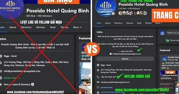 Mạo danh Fanpage khách sạn, lừa đảo đặt phòng tại Quảng Bình
