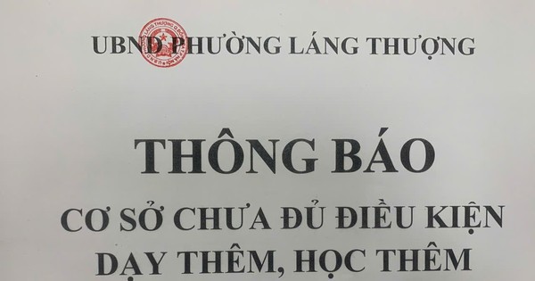 Tạm đình chỉ hoạt động trung tâm dạy thêm 600 học sinh phố Chùa Láng