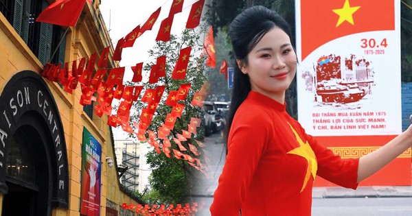 Cờ hoa, áo đỏ, rộn ràng phố phường: Hà Nội "thay áo" mừng ngày hội non sông