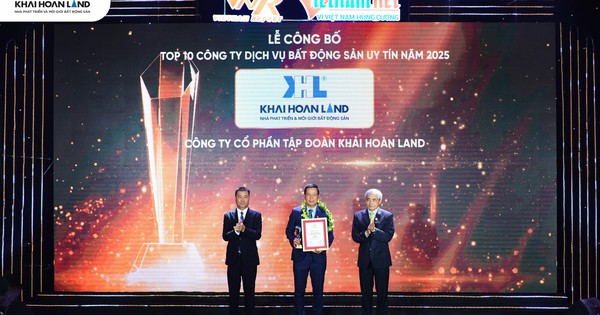 Khải Hoàn Land được vinh danh Top Thương hiệu bất động sản uy tín 2025
