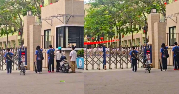 Đi học muộn, 5 học sinh đến cổng trường bỗng đứng khựng lại và làm hành động nhận về "bão tim"