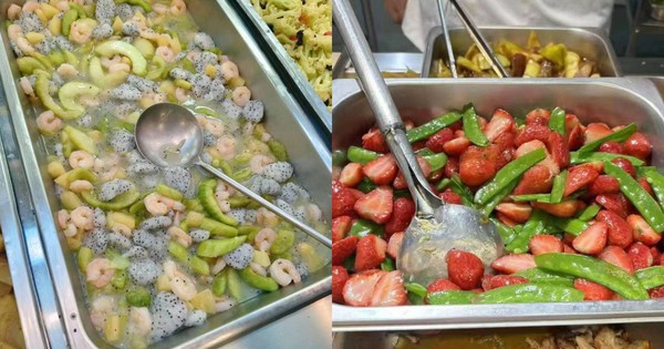 Một trường ĐH gây "bão" vì đồ ăn canteen: Dâu tây xào cần tây, tôm xào thanh long cũng chưa "sốc" bằng món số 6