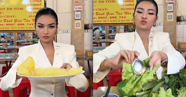 Á hậu người Thái mukbang bánh xèo Việt Nam như "máy nghiền chất xơ", netizen rần rần chỉ vì thái độ này