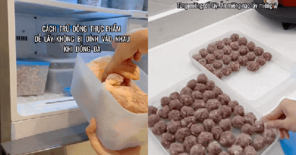 6 mẹo trữ đông thực phẩm không dính chùm – lấy từng phần dễ dàng, khỏi cần rã đông cả đống