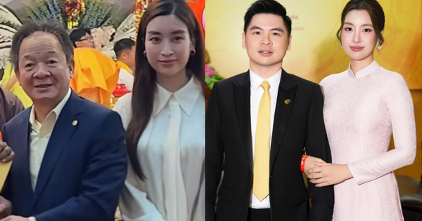Khoảnh khắc hoa hậu Đỗ Mỹ Linh lộ diện bên cạnh bầu Hiển gây sốt cõi mạng, phong thái chuẩn dâu hào môn