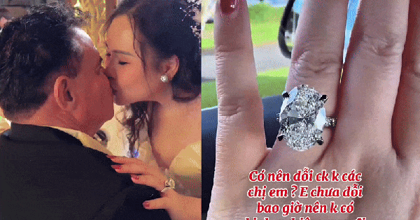 Diễn viên "lùn nhất" Việt Nam được chồng Tây cưng như trứng, lóa mắt trước nhẫn kim cương cỡ khủng