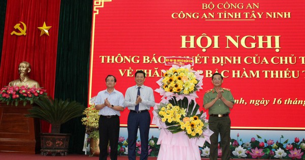 Giám đốc Công an tỉnh Tây Ninh được thăng cấp bậc hàm Thiếu tướng