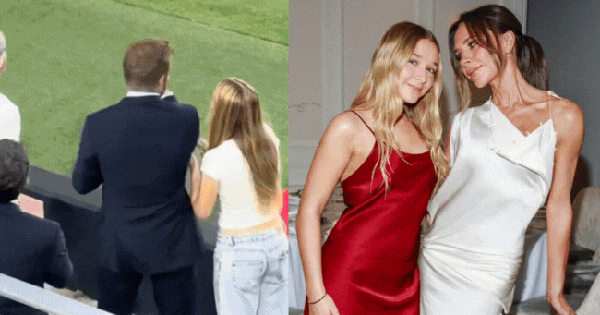 "Cam thường" tóm gọn David Beckham âu yếm con gái út Harper trên SVĐ, nhan sắc tiểu thư tài phiệt đời thường gây sốt