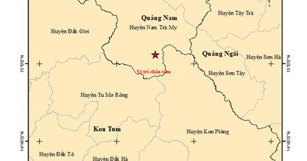 Xảy ra 13 trận động đất tại Quảng Nam và Kon Tum