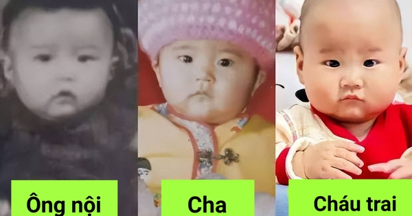 Bức ảnh 3 thế hệ trong 1 gia đình có khuôn mặt giống hệt nhau khiến dân mạng thích thú: "Gen nhà nội quá mạnh!"