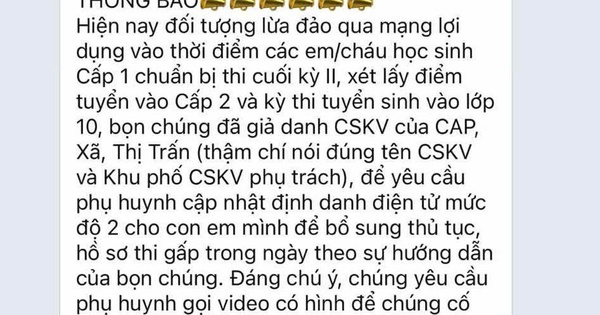 TP HCM: Nhiều trường học cảnh báo khẩn chiêu lừa đảo nhắm đến phụ huynh trong kỳ tuyển sinh đầu cấp