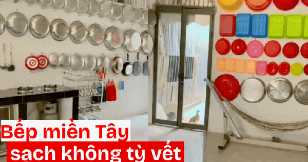 Ghé bếp miền Tây sạch đến ngỡ ngàng: Dù nấu củi vẫn gọn tinh tươm, không một vết bẩn, hút hàng triệu lượt xem