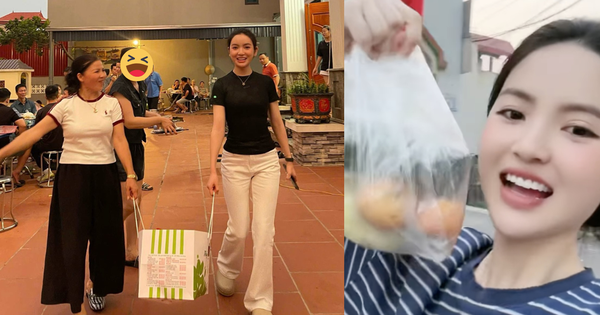 Lộ khoảnh khắc Chu Thanh Huyền về quê Quang Hải ăn cỗ nhưng lấy phần đem về, dân tình liền có phản ứng này