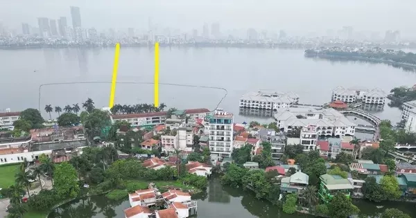 Cận cảnh vị trí được đề xuất làm đường hầm qua Hồ Tây