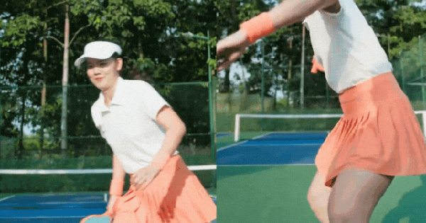 Ánh Viên "lên đồ" chơi pickleball, nhan sắc đẹp ngỡ ngàng, động tác vụng về nhưng cực nhanh đã "quẩy" banh nóc!