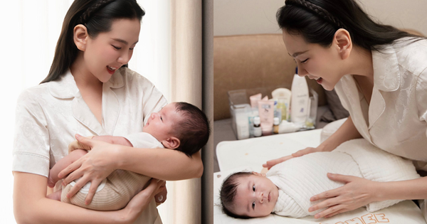 Mai Ngọc sau 2 tháng làm mẹ: Mặc đồ ngủ để mặt mộc bế con, cơ thể vẫn còn vết sẹo dài