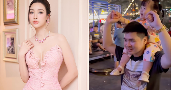 Đỗ Mỹ Linh bất ngờ vắng mặt khi chồng chủ tịch CLB Hà Nội đưa ái nữ đi chơi, một mình "cân" khối nghỉ hè