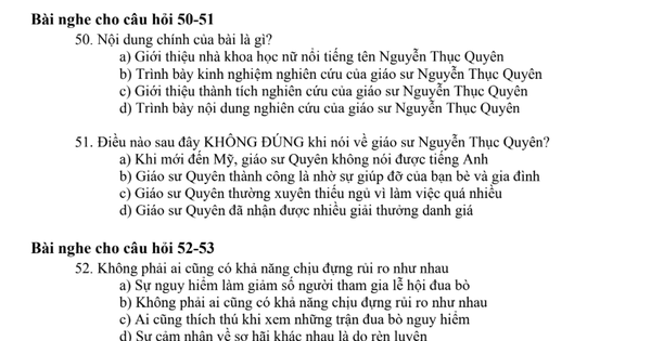 Sốc trước đề thi đánh giá năng lực tiếng Việt cho người nước ngoài: Đến người bản xứ còn hoa mắt, đúng là "phong ba bão táp"