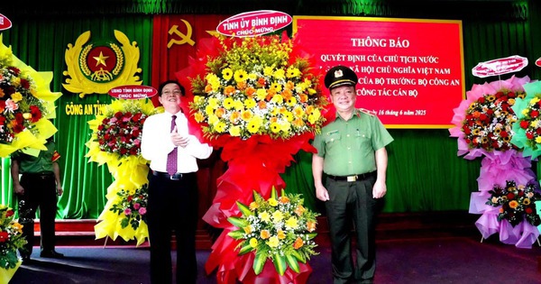 Giám đốc Công an tỉnh Bình Định được thăng hàm thiếu tướng