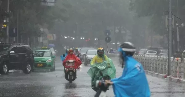 Từ chiều tối nay, miền Bắc đón mưa lớn diện rộng
