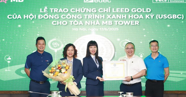 MB Tower đạt chứng chỉ LEED Gold: Bước tiến trong chiến lược phát triển bền vững