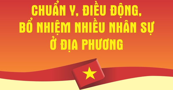 Nhân sự trong tuần: Chuẩn y, điều động, bổ nhiệm nhiều nhân sự ở địa phương