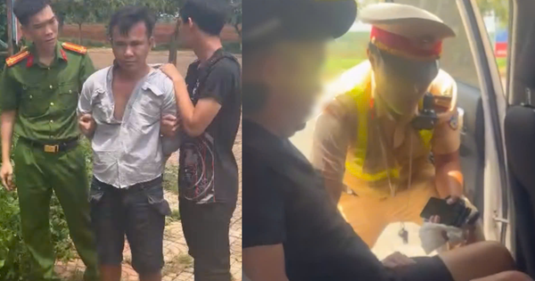 Công an chặn xe ô tô, bắt Cường “beo”