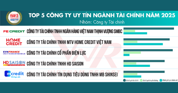 Top 5 công ty tài chính uy tín năm 2025: FE Credit tiếp tục dẫn đầu, toàn ngành phục hồi, kiểm soát nợ xấu tốt hơn