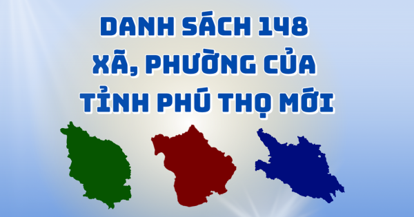 Chi tiết danh sách 148 xã, phường của tỉnh Phú Thọ mới