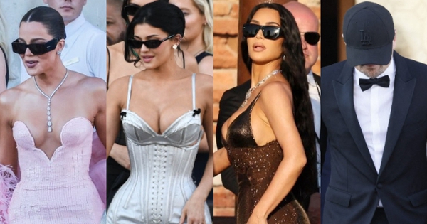 Đám cưới tỷ phú Jeff Bezos: Kim Kardashian - Kylie Jenner sexy "ná thở", Leonardo DiCaprio cúi gằm mặt khác thường