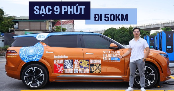 Chủ xe VinFast VF 9 trải nghiệm trạm sạc siêu nhanh lớn nhất Hà Nội: ‘9 phút đi được 50km, vị trí thuận lợi, toàn trụ công suất lớn’