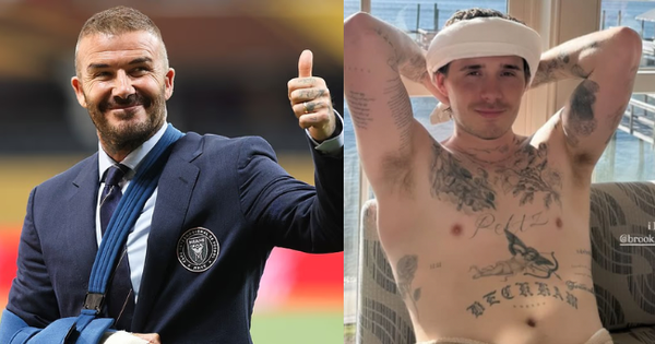 Quan hệ cha con nhà Beckham đã xấu tới mức: David bó bột tay, con cả bất hiếu chỉ mải khoe ảnh ở nhà vợ